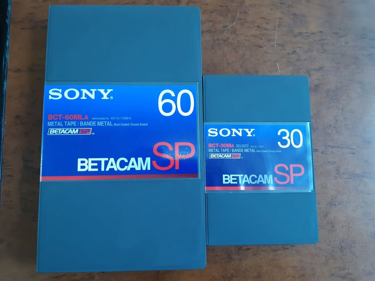 Sony Betacam SP ვიდეოკასეტები, 60 და 30