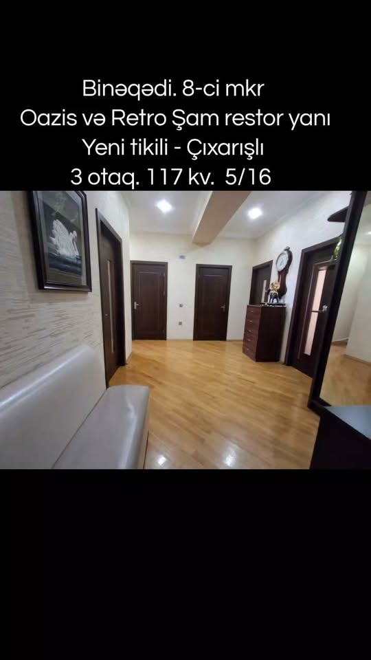 3 otaqlı mənzil satılır, Bakı