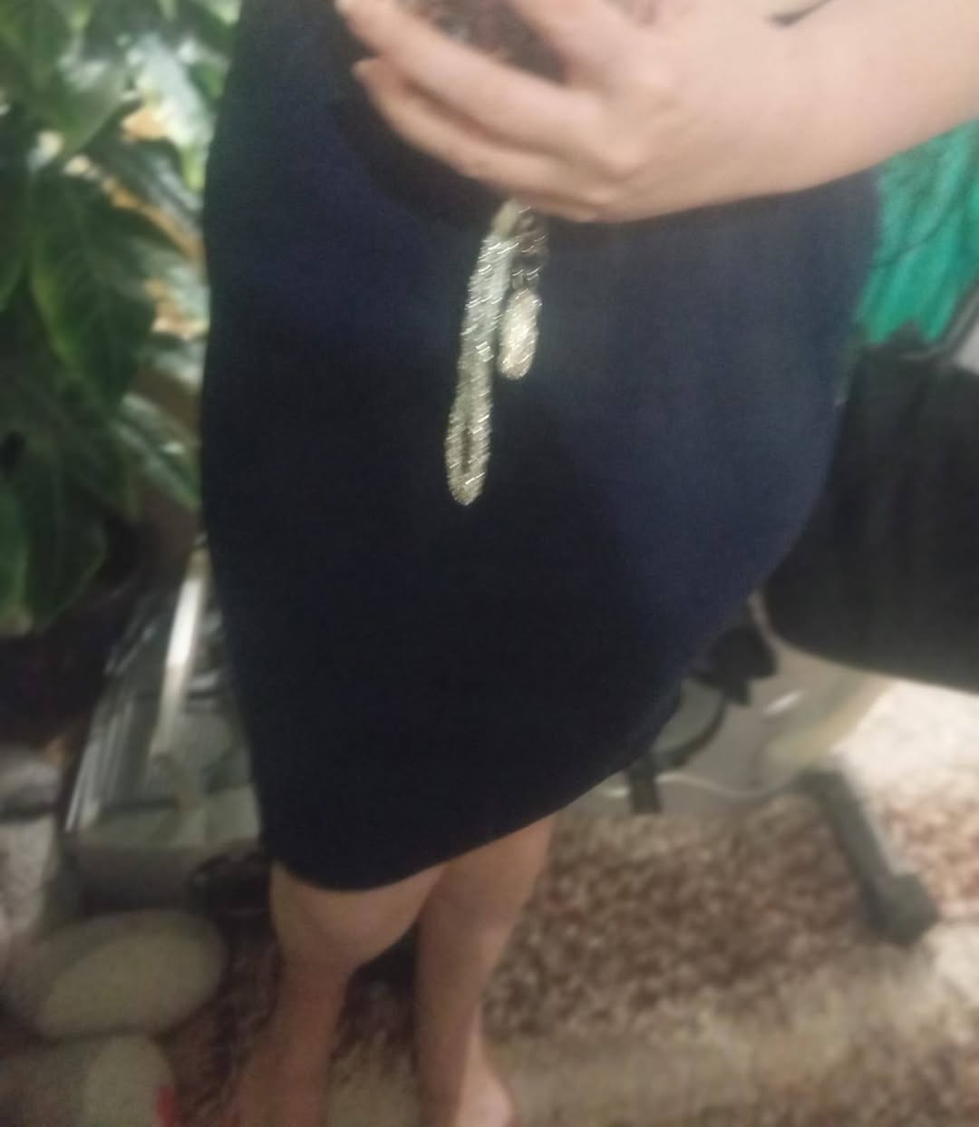 Navy dress with beaded detail, sizes S-L