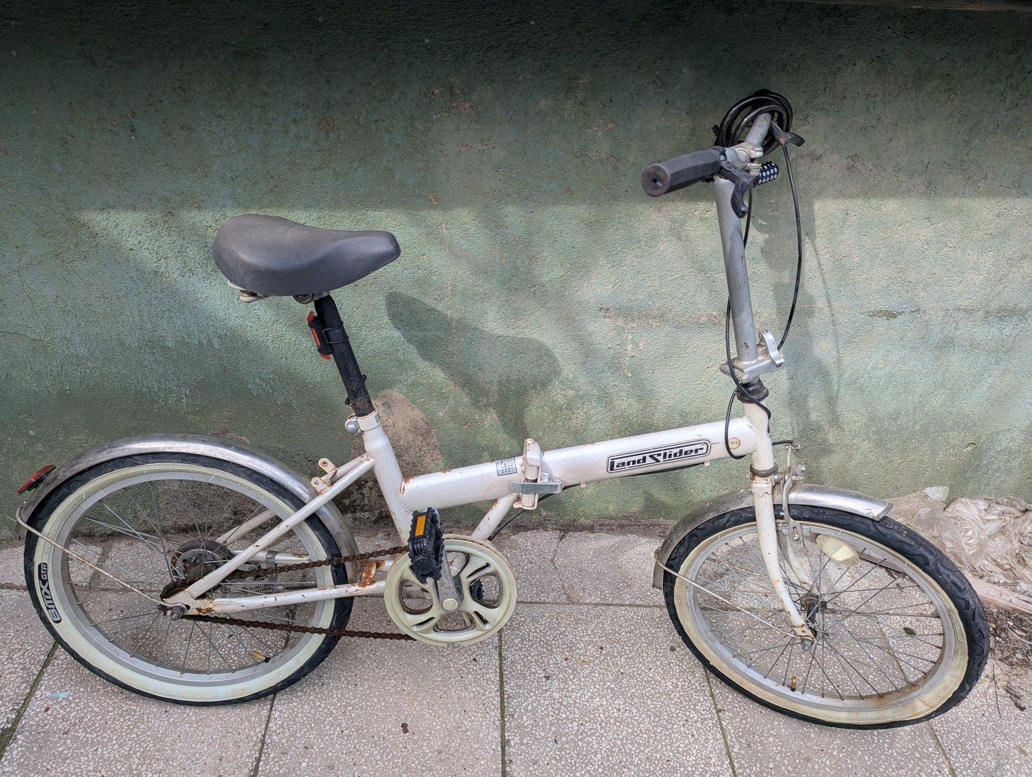 Landslider folding bicycle, retro Japanese