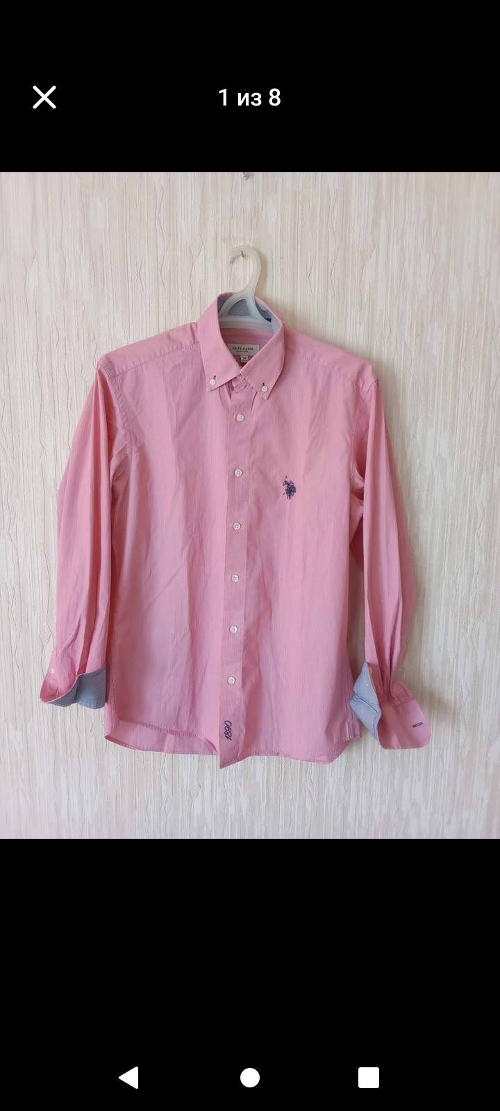 Pink US Polo Assn shirt, size M