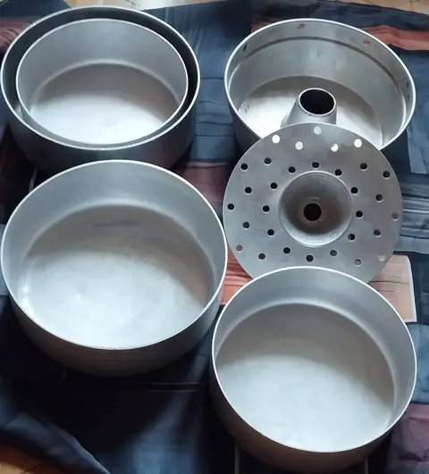 Baking molds and enamel signs