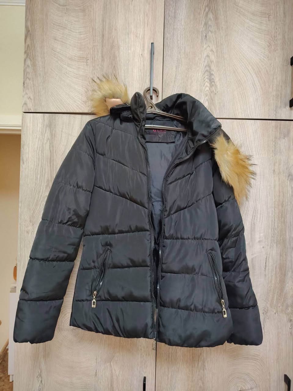 Black winter jacket, size S