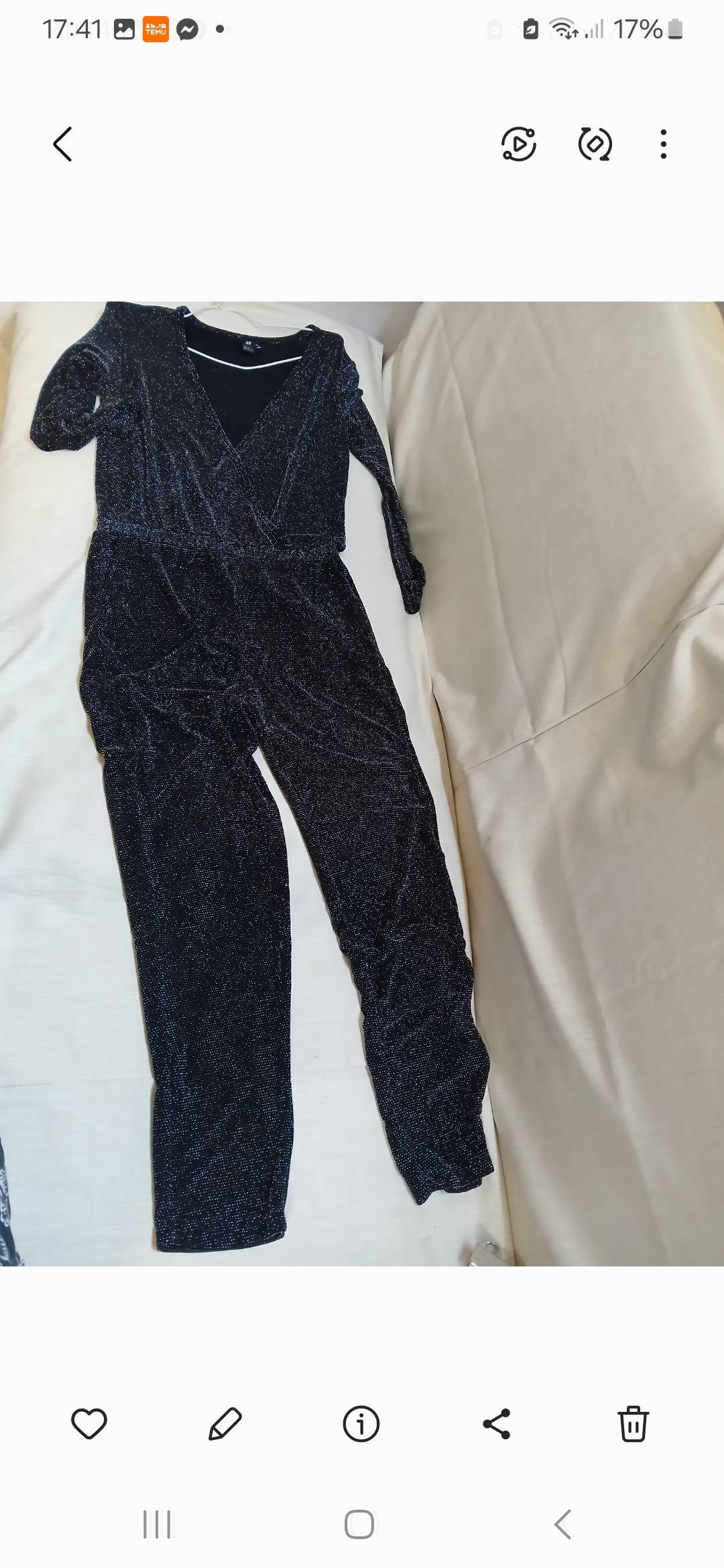 Black glitter jumpsuit