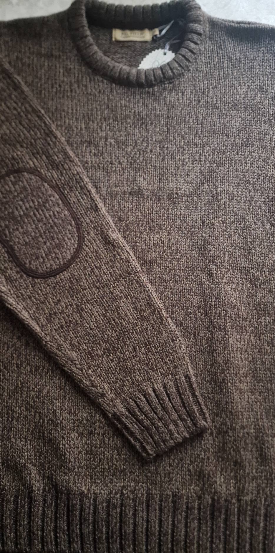 Men's brown knit pullover XL