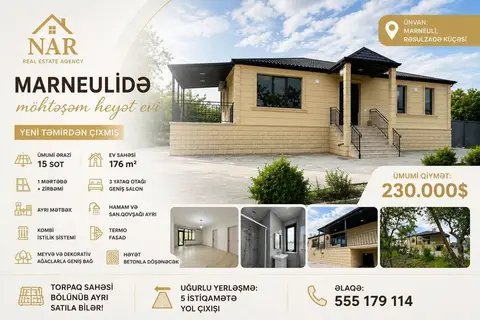Mənzil satılır, Marneuli — $230,000