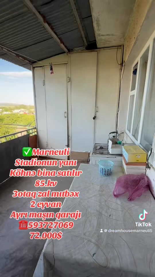 3 otaqlı mənzil satılır, Marneuli — $72,000