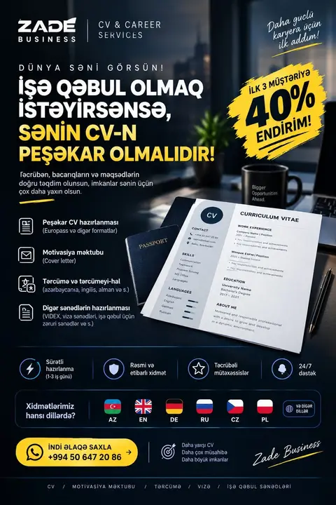 Профессиональное создание резюме в Баку