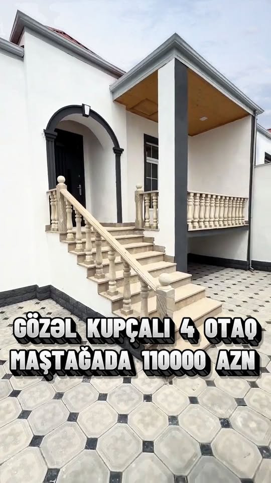 4 otaqlı kupçalı ev, Maştağa