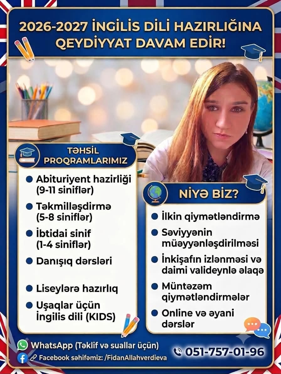 🥰 Uşağınızın nəyəməsin istəyirsiniz ki