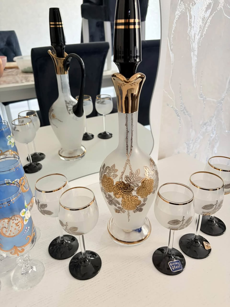Bohemia wine set, decanter and glasses