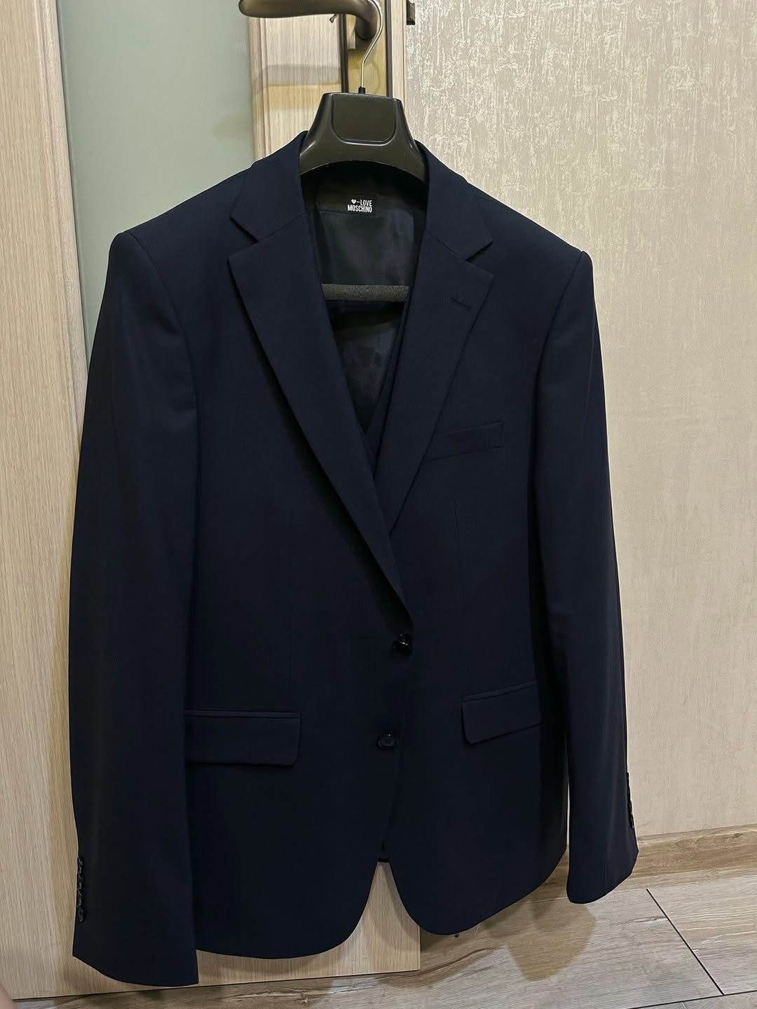 Love Moschino navy suit, size 52