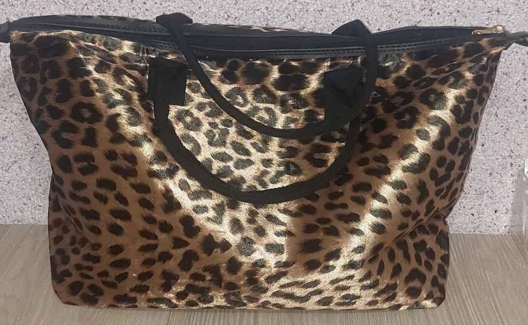 Böyük leopard print çanta, yeni