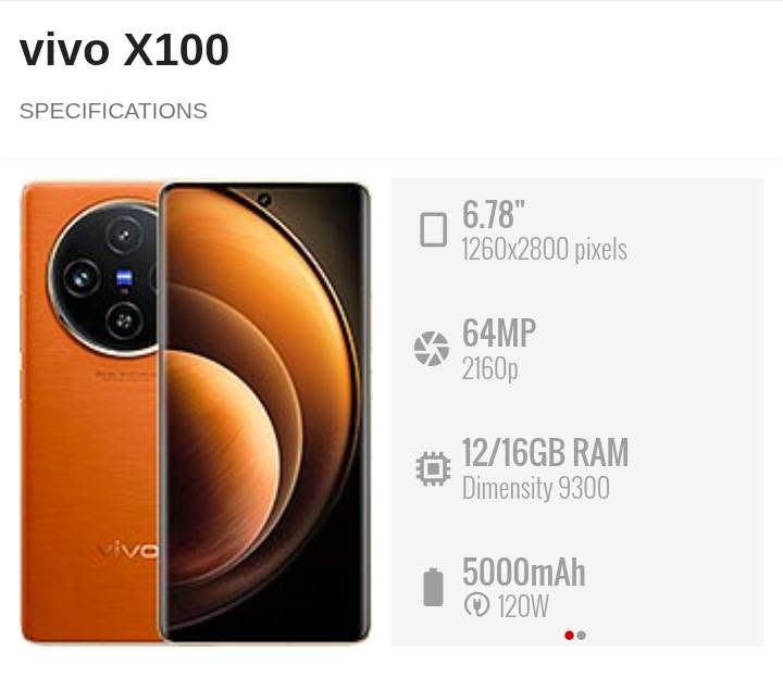 Vivo X100 16/256 ძალიან კარგ მდგომარეობაში