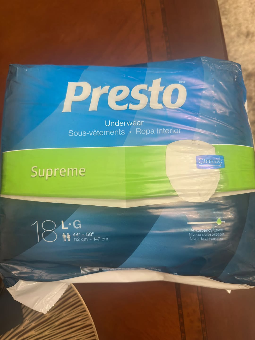 Presto underwear large size, 18 pieces, sealed