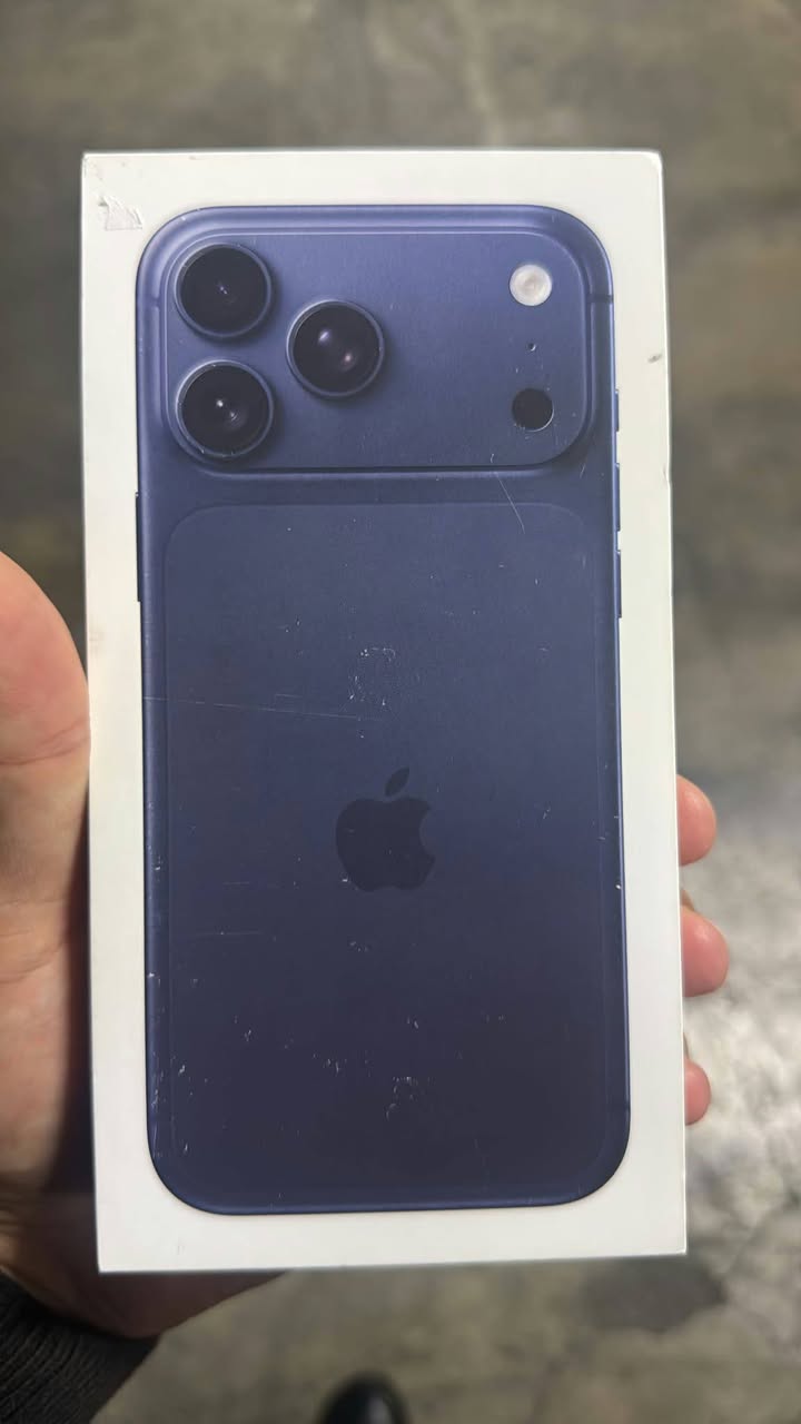 iPhone 17 Pro in box, blue