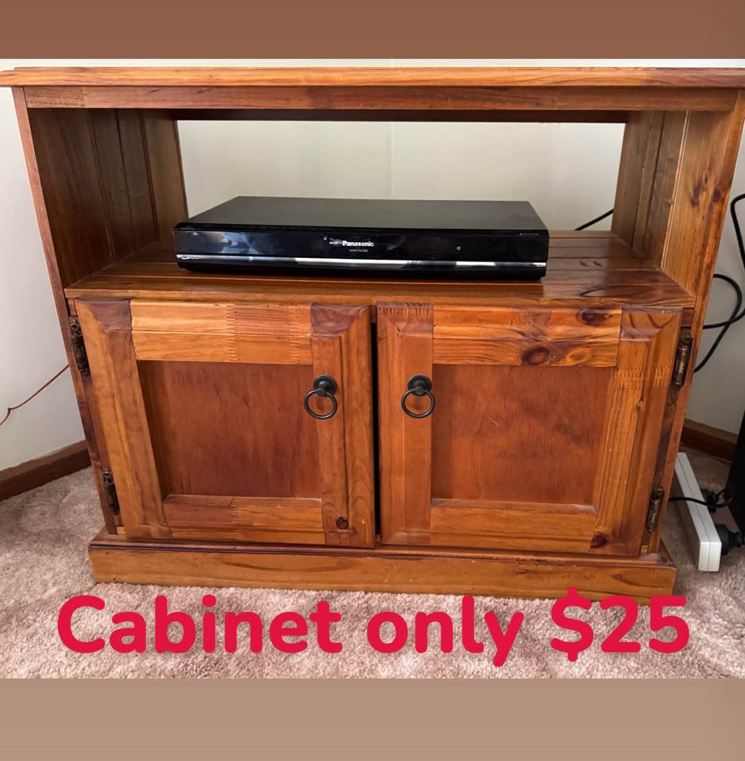 Wooden TV cabinet with two doors