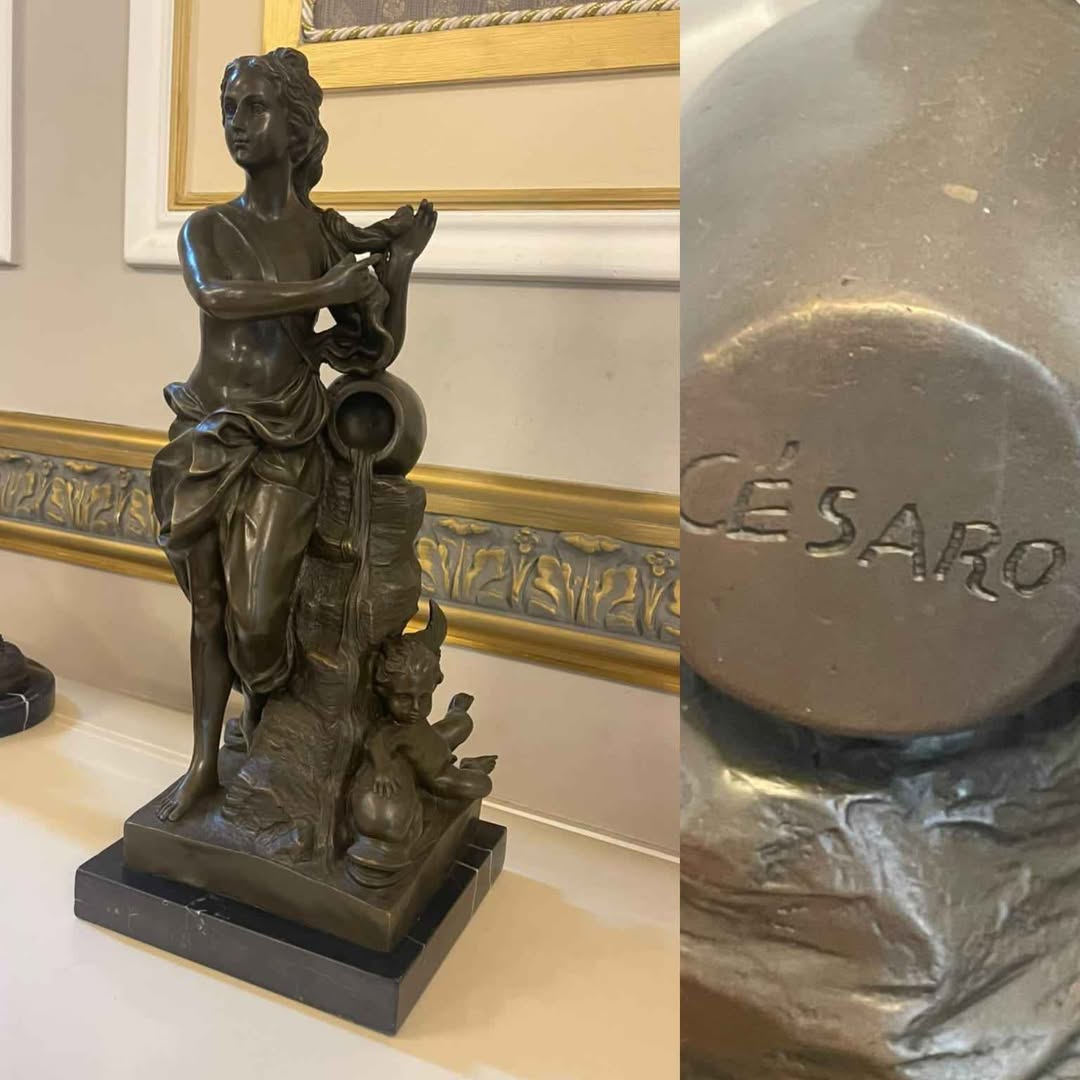 Bronze statue, signed by Cesaro