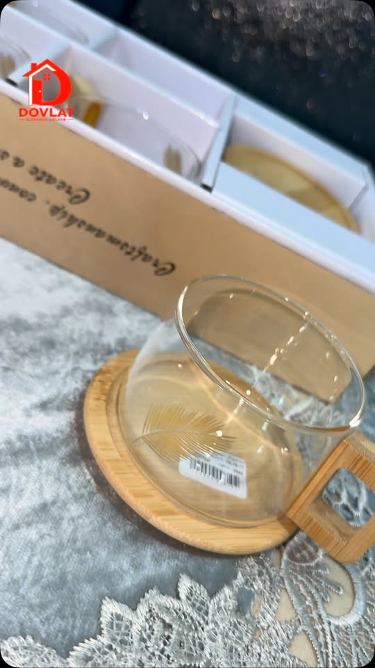 Şəffaf nazik şüşə fincanlar, yeni kolleksiya