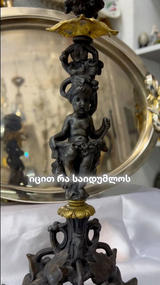 19th century French bronze chandelier