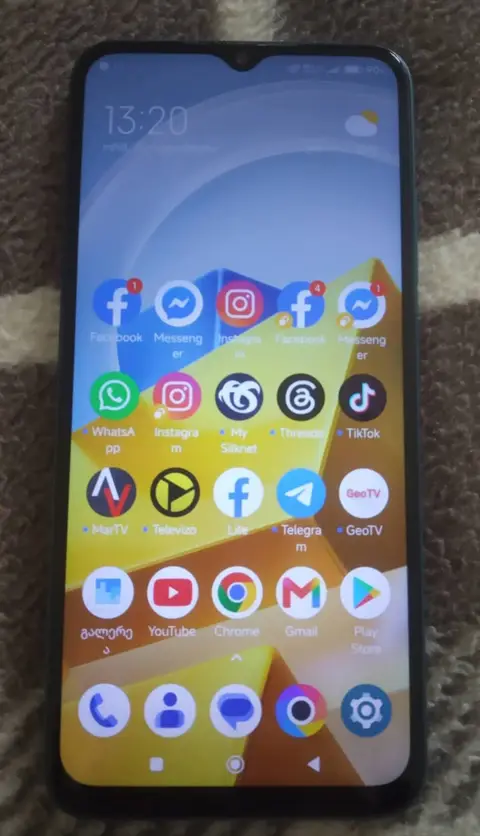 POCO M5 NFC 128GB, ორიგინალი დამტენით