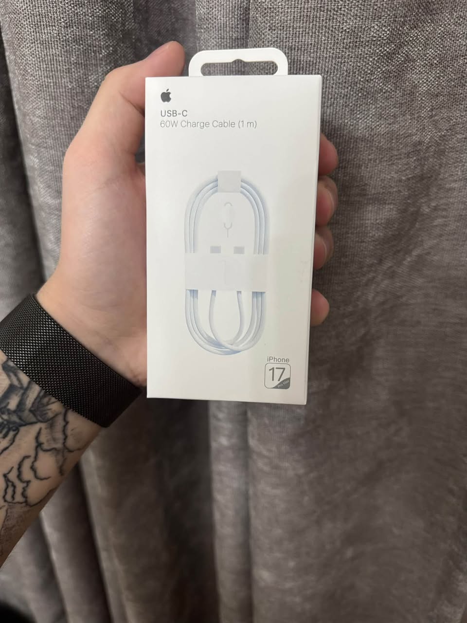ორიგინალი USB-C კაბელი 60W, 1 მ