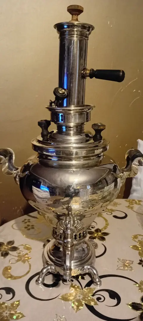Հին սամովար, նիկելապատված