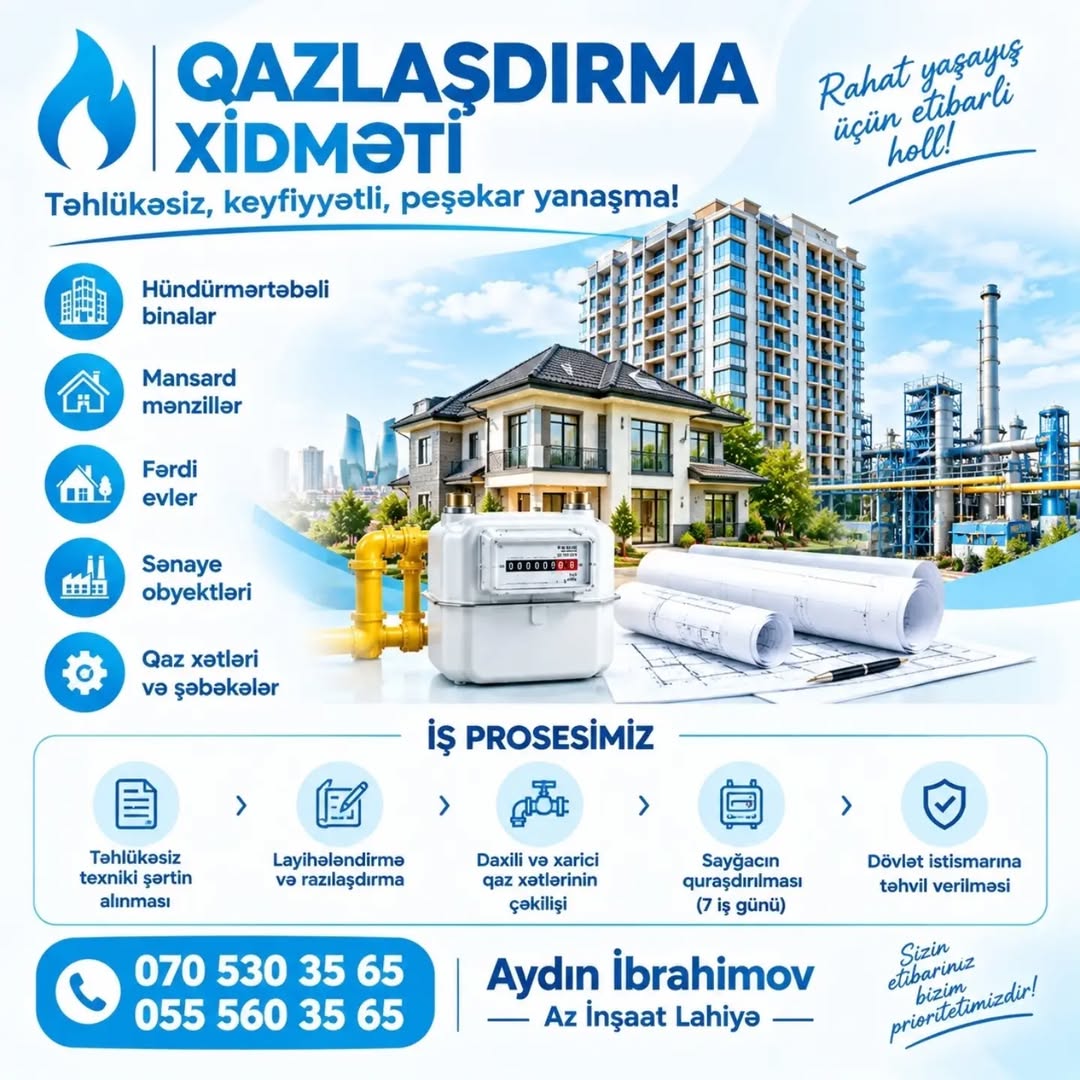 Doğalgaz bağlantısı hizmeti: doğalgaz hatları, sayaç